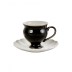 Ensemble de 6 tasses à café Karaca - noir/blanc