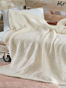 Couverture pour bébé Aksu İpeksoft  (avec coussin protège cou) crème