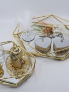 Service à café et plateau pour alliance mariée -set complet doré