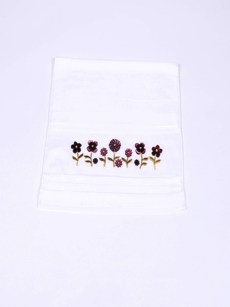 Serviette à fleur marguerite violet clair