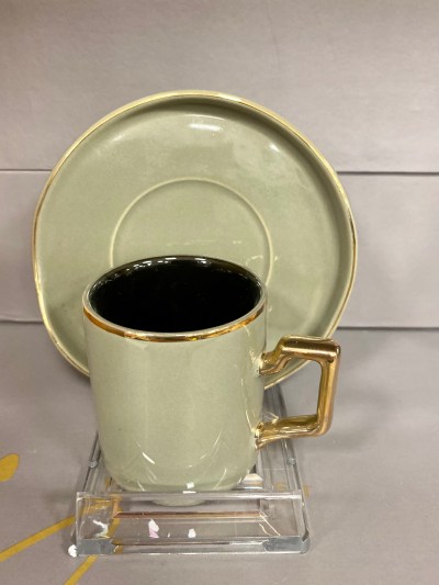 Ensemble de tasses à café 6 pièces Narin mocca - olive