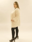 Veste en tweed à franges - beige