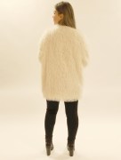 Veste en tweed à franges - beige