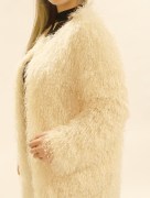 Veste en tweed à franges - beige