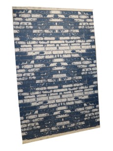 Tapis 160x230cm Rixos lavable antidérapant bleu X-0215