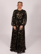 Robe longue glamour Famelin - noir/doré