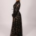Robe longue glamour Famelin - noir/doré