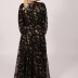 Robe longue glamour Famelin - noir/doré