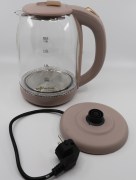 Bouilloire verre plastique Almina 1.8L beige