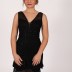 Robe courte à dentelle ceinturé Dans - noir