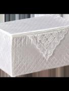 Housse de rangement satinée Ipekce - blanc cassé 50x100
