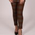 Pantalon à carreaux chic Fi'more - marron/gris