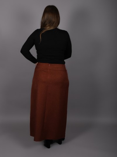 Jupe simple Uzunlar - marron 