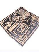 Foulard imprimé Piramit - beige/noir