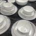 Service à table 25 pièces Verona 6 personnes Zellerfeld - noir/blanc marbré 