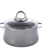 Batterie de cuisine 7 pièces Karaca Bio Granit Bereket - Gris