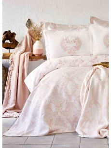 Karaca Home housse de couette 2 personnes en satin de coton poudré Royal Quatre Royal 