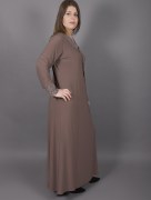 Robe longue simple Hesna - marron