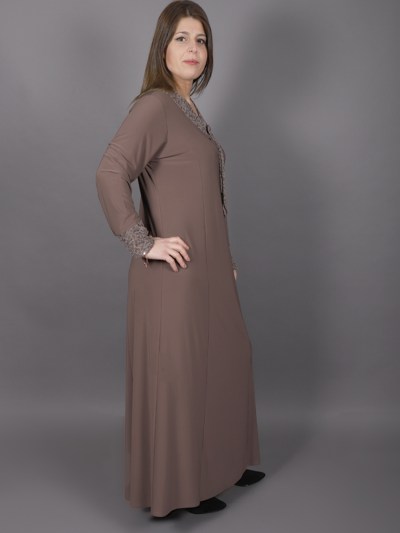 Robe longue simple Hesna - marron