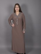 Robe longue simple Hesna - marron
