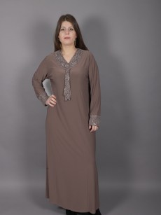 Robe longue simple Hesna - marron