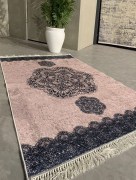 Tapis 80x300cm Rixos lavable antidérapant rose X-0075