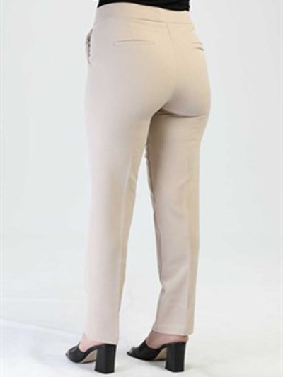 Pantalon poche simple bouton - taupe 5153T