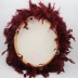 Tambourin à plume pour mariage - bordeaux