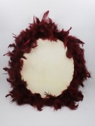Tambourin à plume pour mariage - bordeaux