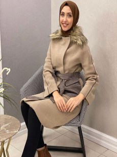 Manteau à détail Kemal aydin - beige