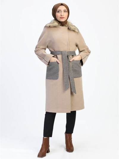 Manteau à détail Kemal aydin - beige