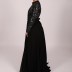 Robe longue à perle - noir