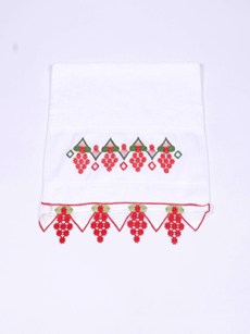 Serviette à fleur dentelle angiospermes rouge