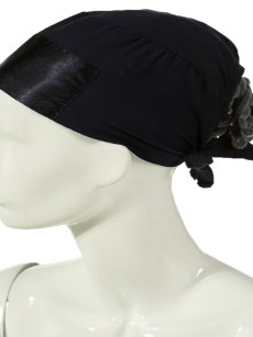 Bonnet satin - noir