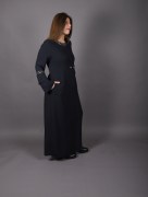 Abaya évasé Uzunlar - noir