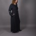 Abaya évasé Uzunlar - noir