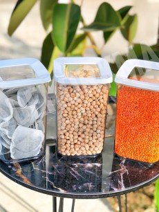 Boite de 3 lots de rangement 900 ml - Blanc