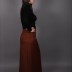 Jupe simple Uzunlar - marron