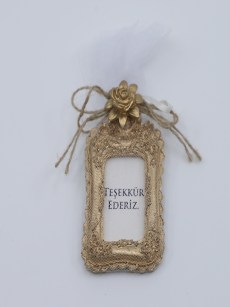 Cadre photo cadeau teşekkür ederiz - doré