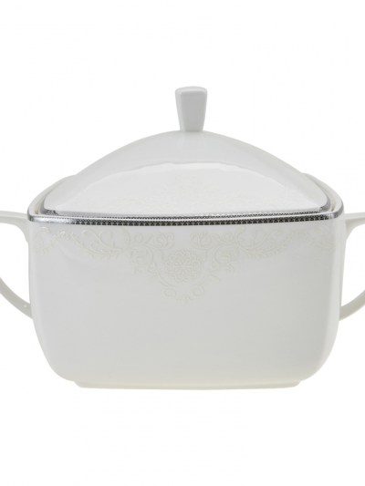 Karaca Fine Pearl Neklus 62 pièces Ensemble de dîner carré İnci pour 12 personnes