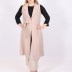 Gilet sans manches à col cascade - crème