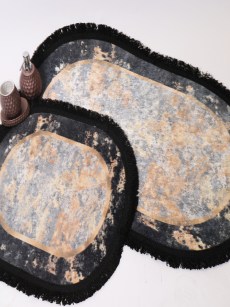 Tapis de bain Ipekce harmony 2 pièces - noir
