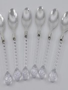 Cuillère à thé transparents 6 pièces