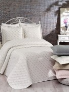 Couvre lit 2 personnes Ipekce - gris
