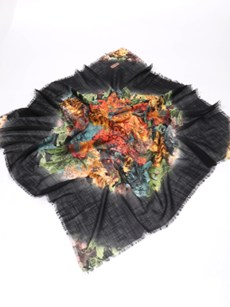 Foulard carré - multicolore noir