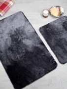 Tapis de bain 2 pièces Almina - bleu marine 