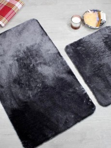 Tapis de bain 2 pièces Almina - bleu marine 