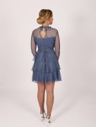 Robe courte pointillé Dans - bleu 