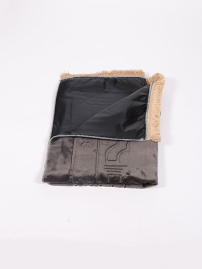 Tapis de prière velours en cuir - gris