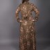 Robe longue à motif Uzunlar - marron
